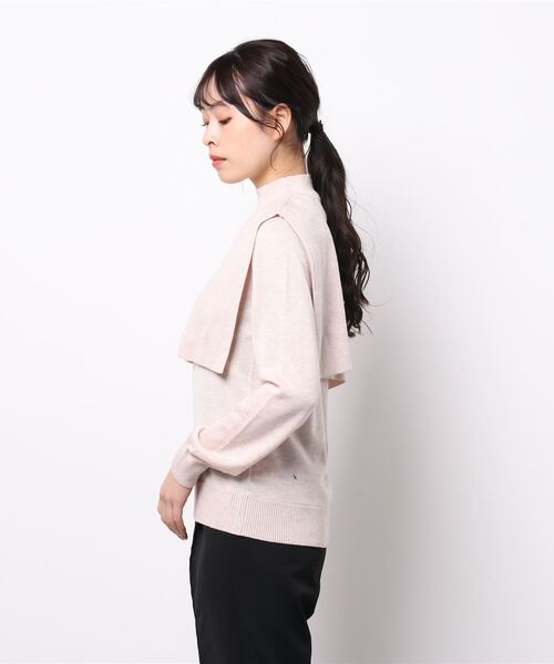 CAPRICIEUX LE'MAGE（カプリシューレマージュ）の「〈WEB限定〉ケープSETプルオーバー（ニット/セーター・レディース・アイボリー/ベージュ/パープル・FREE）」の4枚目の写真