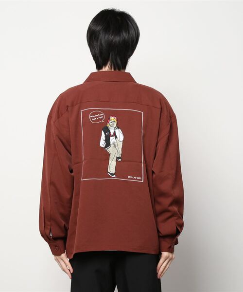 Red Cap Girl(レッドキャプガール)の「とろみバック刺繍ZIP ルーズジャケット(ブルゾン・メンズ・ブラック/ベージュ/ブラウン/ブルー/ワイン・M/L)」の12枚目の写真
