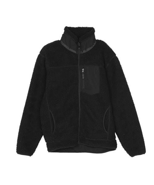 jiggys shop（ジギーズショップ）の「裏メッシュ シープボア レトロジャケット（ブルゾン・メンズ・ブラック/ベージュ/アイボリー・MEDIUM/LARGE/X-LARGE）」の4枚目の写真