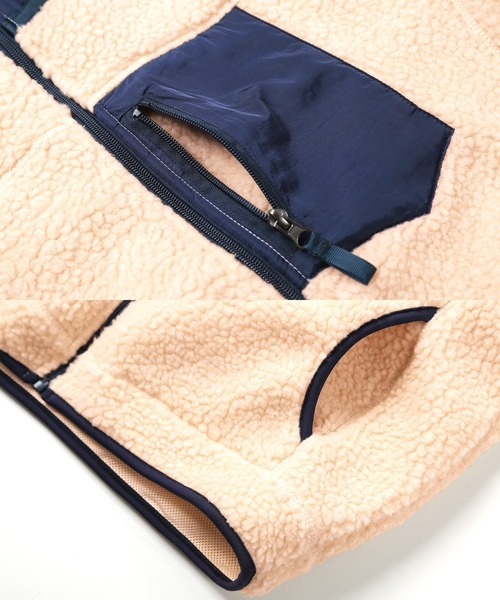 jiggys shop（ジギーズショップ）の「裏メッシュ シープボア レトロジャケット（ブルゾン・メンズ・ブラック/ベージュ/アイボリー・MEDIUM/LARGE/X-LARGE）」の15枚目の写真