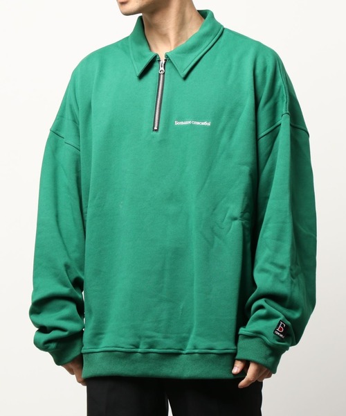 DANKE SCHON（ダンケシェーン）の「DankeSchon/ダンケシェーン/ハーフジップスウェット（スウェット・メンズ・ブラック/グリーン/ブルー・FREE）」の6枚目の写真