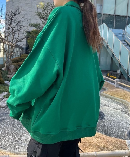 DANKE SCHON（ダンケシェーン）の「DankeSchon/ダンケシェーン/ハーフジップスウェット（スウェット・メンズ・ブラック/グリーン/ブルー・FREE）」の8枚目の写真