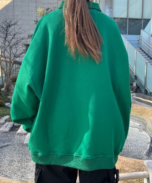 DANKE SCHON（ダンケシェーン）の「DankeSchon/ダンケシェーン/ハーフジップスウェット（スウェット・メンズ・ブラック/グリーン/ブルー・FREE）」の7枚目の写真