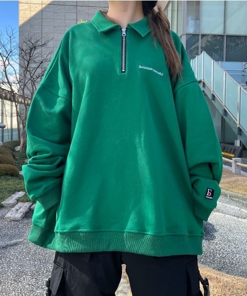 DANKE SCHON（ダンケシェーン）の「DankeSchon/ダンケシェーン/ハーフジップスウェット（スウェット・メンズ・ブラック/グリーン/ブルー・FREE）」の21枚目の写真