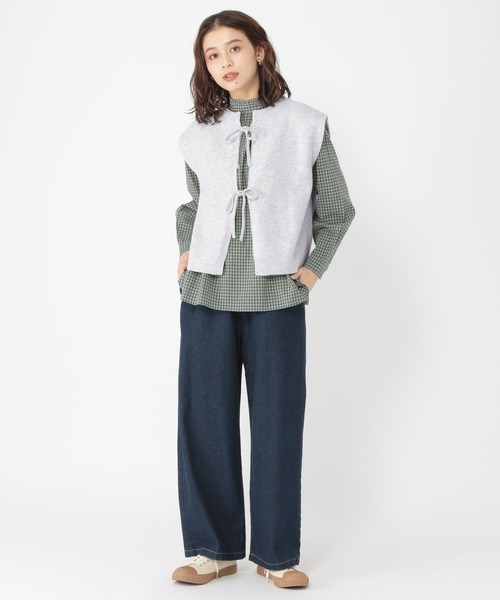 studio CLIP（スタディオクリップ）の「7ゲージスポンディッシュベスト（ベスト・レディース・ネイビー/ベージュ/ライトグレー・FREE）」の14枚目の写真