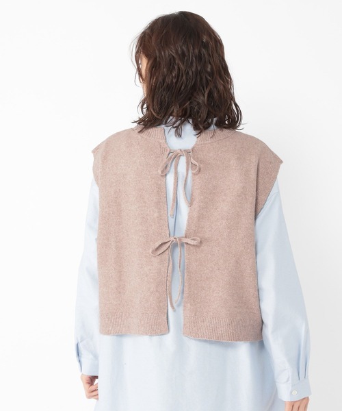 studio CLIP（スタディオクリップ）の「7ゲージスポンディッシュベスト（ベスト・レディース・ネイビー/ベージュ/ライトグレー・FREE）」の11枚目の写真