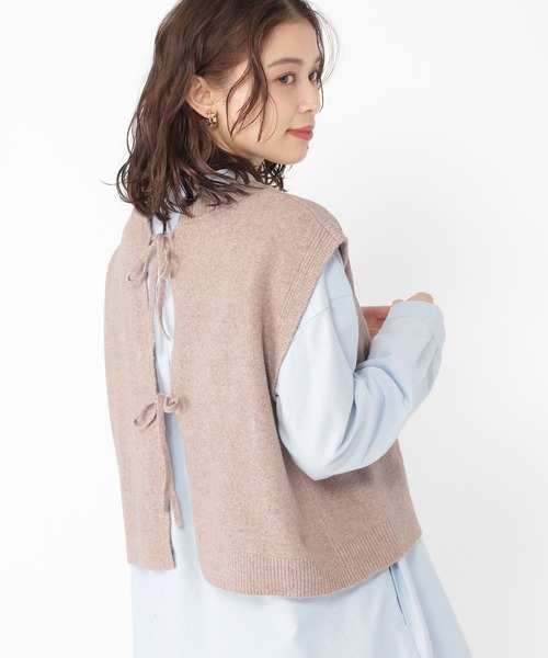 studio CLIP（スタディオクリップ）の「7ゲージスポンディッシュベスト（ベスト・レディース・ネイビー/ベージュ/ライトグレー・FREE）」の17枚目の写真