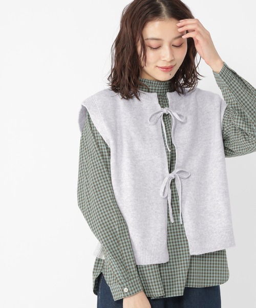 studio CLIP（スタディオクリップ）の「7ゲージスポンディッシュベスト（ベスト・レディース・ネイビー/ベージュ/ライトグレー・FREE）」の18枚目の写真