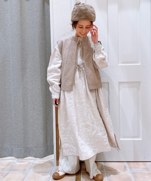 studio CLIP（スタディオクリップ）の「7ゲージスポンディッシュベスト（ベスト・レディース・ネイビー/ベージュ/ライトグレー・FREE）」の21枚目の写真