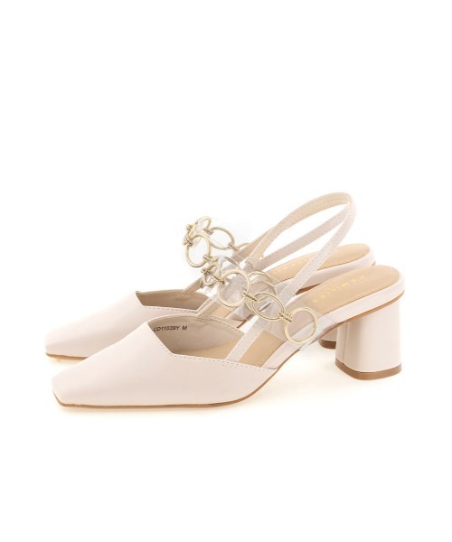 RANDA（ランダ）の「ゴールドチェーンバックストラップパンプス（パンプス・レディース・アイボリー/ブラウン/グリーン・LL/M/L/S）」の17枚目の写真