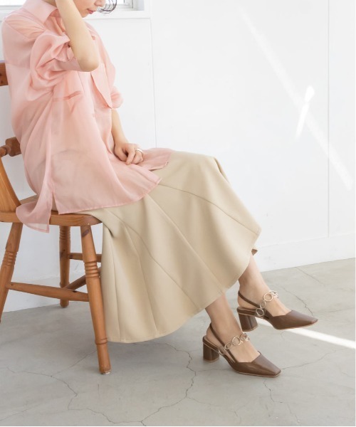 RANDA（ランダ）の「ゴールドチェーンバックストラップパンプス（パンプス・レディース・アイボリー/ブラウン/グリーン・LL/M/L/S）」の21枚目の写真