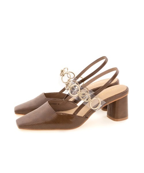 RANDA（ランダ）の「ゴールドチェーンバックストラップパンプス（パンプス・レディース・アイボリー/ブラウン/グリーン・LL/M/L/S）」の18枚目の写真