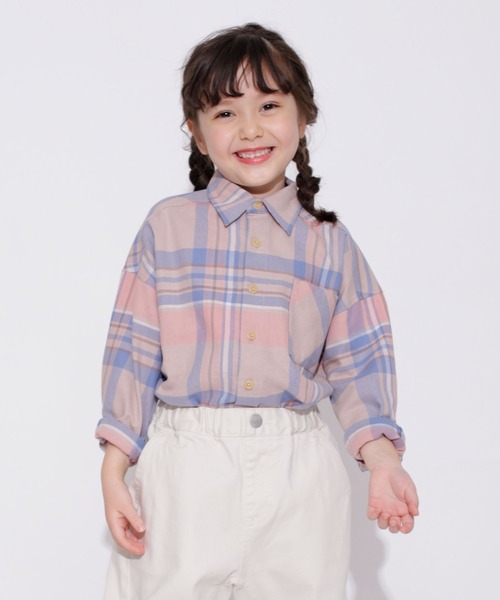BRANSHES（ブランシェス）の「【ペア】やわらかチェックシャツ（シャツ/ブラウス・キッズ・ブラウン/アイボリー・90/100/110/120/130/140/150）」の19枚目の写真
