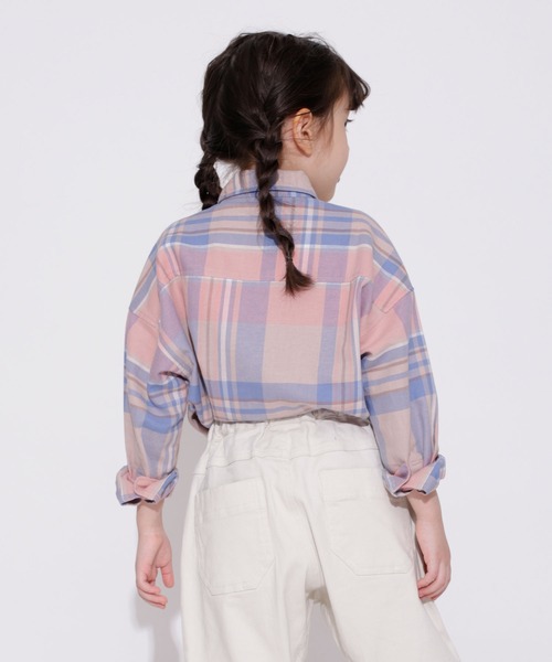 BRANSHES（ブランシェス）の「【ペア】やわらかチェックシャツ（シャツ/ブラウス・キッズ・ブラウン/アイボリー・90/100/110/120/130/140/150）」の22枚目の写真