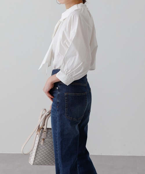 COLONY 2139(コロニートゥーワンスリーナイン)の「コットンボウタイブラウス(シャツ/ブラウス・レディース・オフホワイト/ベージュ/オレンジ・FREE)」の6枚目の写真