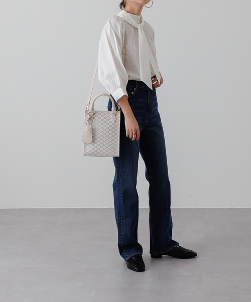 COLONY 2139(コロニートゥーワンスリーナイン)の「コットンボウタイブラウス(シャツ/ブラウス・レディース・オフホワイト/ベージュ/オレンジ・FREE)」の9枚目の写真