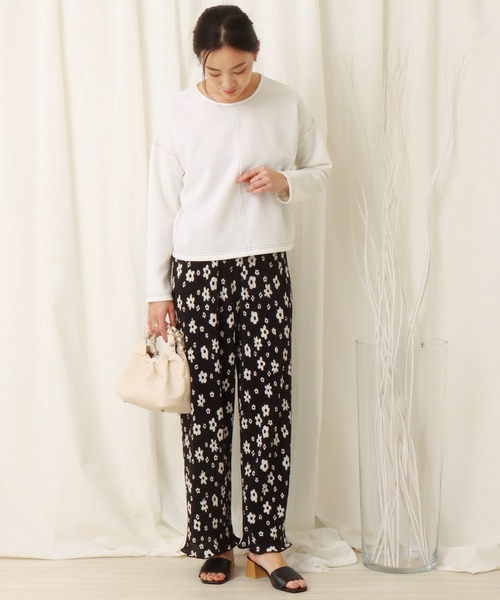 libelle more（リベル モア）の「花プリントクリスタルプリーツパンツ（その他パンツ・レディース・ブラック/オフホワイト/グリーン・M/L）」の13枚目の写真