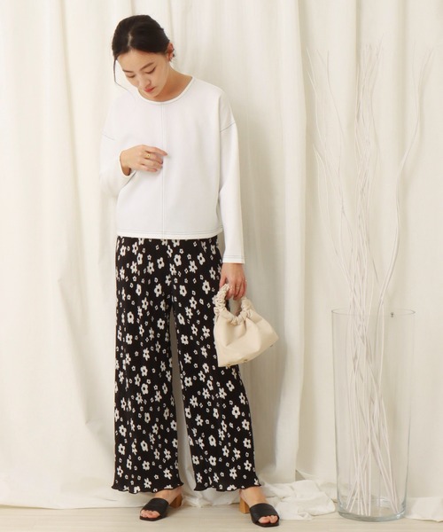 libelle more（リベル モア）の「花プリントクリスタルプリーツパンツ（その他パンツ・レディース・ブラック/オフホワイト/グリーン・M/L）」の15枚目の写真