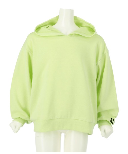ANAP kids(アナップキッズ)の「【WEB限定】8色展開ミニ裏毛フーディートップススウェット(パーカー・キッズ・オレンジ/イエロー×グリーン/ラベンダー/ホワイト/ライトグレー/ベージュ/ピンク/ブルー・130cm/100cm/120cm/90cm/110cm)」の6枚目の写真