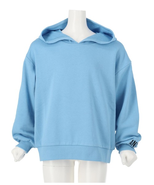 ANAP kids(アナップキッズ)の「【WEB限定】8色展開ミニ裏毛フーディートップススウェット(パーカー・キッズ・オレンジ/イエロー×グリーン/ラベンダー/ホワイト/ライトグレー/ベージュ/ピンク/ブルー・130cm/100cm/120cm/90cm/110cm)」の4枚目の写真