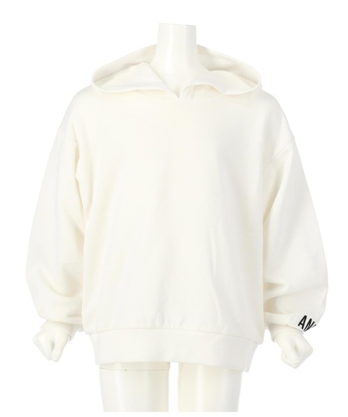ANAP kids(アナップキッズ)の「【WEB限定】8色展開ミニ裏毛フーディートップススウェット(パーカー・キッズ・オレンジ/イエロー×グリーン/ラベンダー/ホワイト/ライトグレー/ベージュ/ピンク/ブルー・130cm/100cm/120cm/90cm/110cm)」の14枚目の写真