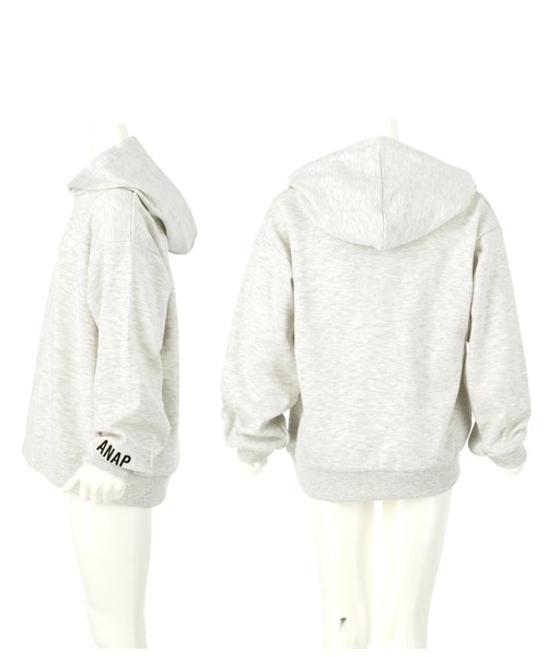 ANAP kids(アナップキッズ)の「【WEB限定】8色展開ミニ裏毛フーディートップススウェット(パーカー・キッズ・オレンジ/イエロー×グリーン/ラベンダー/ホワイト/ライトグレー/ベージュ/ピンク/ブルー・130cm/100cm/120cm/90cm/110cm)」の15枚目の写真