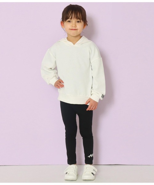 ANAP kids(アナップキッズ)の「【WEB限定】8色展開ミニ裏毛フーディートップススウェット(パーカー・キッズ・オレンジ/イエロー×グリーン/ラベンダー/ホワイト/ライトグレー/ベージュ/ピンク/ブルー・130cm/100cm/120cm/90cm/110cm)」の12枚目の写真