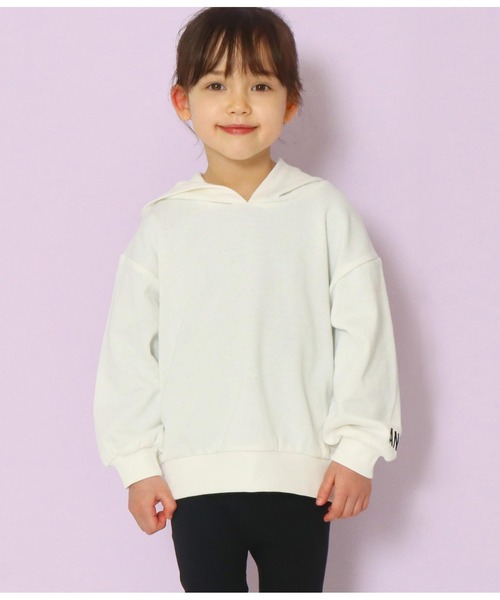 ANAP kids(アナップキッズ)の「【WEB限定】8色展開ミニ裏毛フーディートップススウェット(パーカー・キッズ・オレンジ/イエロー×グリーン/ラベンダー/ホワイト/ライトグレー/ベージュ/ピンク/ブルー・130cm/100cm/120cm/90cm/110cm)」の9枚目の写真