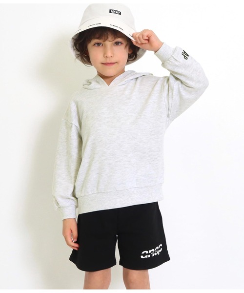 ANAP kids(アナップキッズ)の「【WEB限定】8色展開ミニ裏毛フーディートップススウェット(パーカー・キッズ・オレンジ/イエロー×グリーン/ラベンダー/ホワイト/ライトグレー/ベージュ/ピンク/ブルー・130cm/100cm/120cm/90cm/110cm)」の18枚目の写真