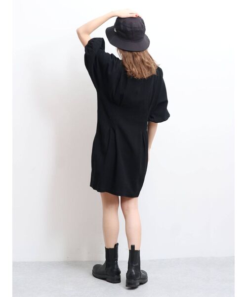 ungrid 春夏 ウエストタックミニワンピース 新品 アングリッド 麻混 Ungrid（アングリッド）の「ウエストタックミニワンピース