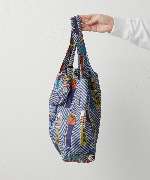 ear PAPILLONNER（イアパピヨネ）の「"PEZ（ペッツ）×ear" エコバッグ収納用巾着付き　ZOO&CIRCUS（エコバッグ/サブバッグ・レディース・ブルー/ブラック/ベージュ・FREE）」の7枚目の写真