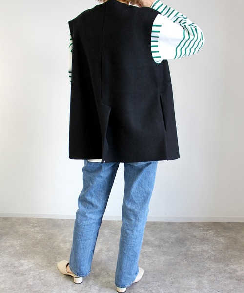 MLI'A（エムリア）の「Wフェイスジレ（ベスト・レディース・グレー/ベージュ/ブラック・M）」の11枚目の写真