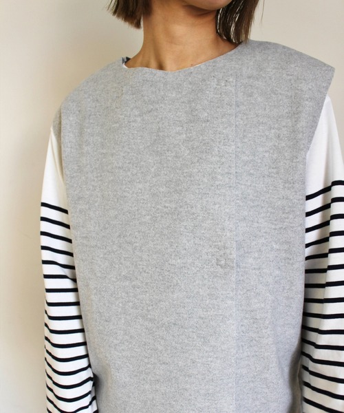 MLI'A（エムリア）の「Wフェイスジレ（ベスト・レディース・グレー/ベージュ/ブラック・M）」の14枚目の写真