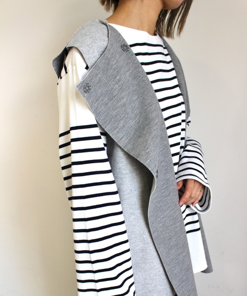 MLI'A（エムリア）の「Wフェイスジレ（ベスト・レディース・グレー/ベージュ/ブラック・M）」の18枚目の写真