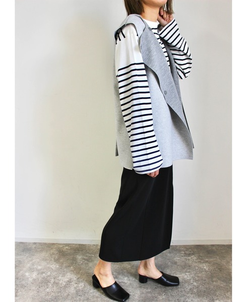 MLI'A（エムリア）の「Wフェイスジレ（ベスト・レディース・グレー/ベージュ/ブラック・M）」の19枚目の写真