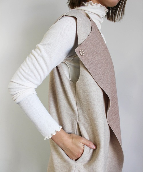 MLI'A（エムリア）の「Wフェイスジレ（ベスト・レディース・グレー/ベージュ/ブラック・M）」の22枚目の写真