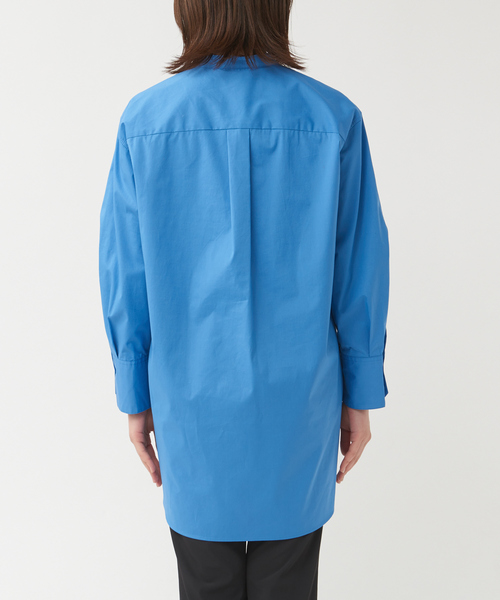 qualite（カリテ）の「ヴィンテージブロードスタンドシャツ（シャツ/ブラウス・レディース・ブルー/オフホワイト・フリー）」の10枚目の写真