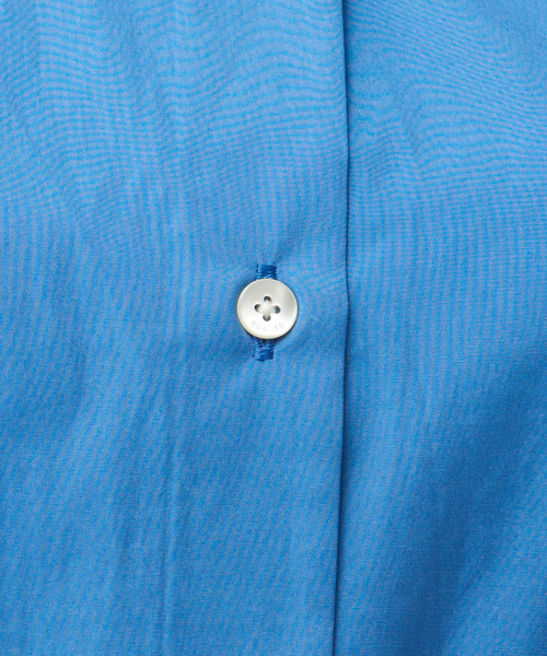 qualite（カリテ）の「ヴィンテージブロードスタンドシャツ（シャツ/ブラウス・レディース・ブルー/オフホワイト・フリー）」の13枚目の写真