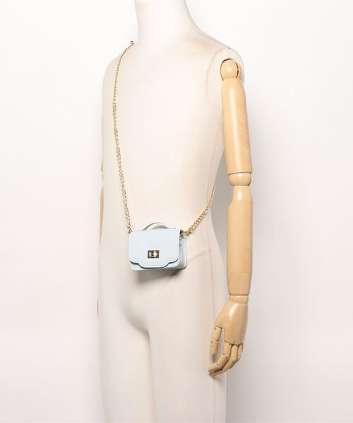 Samantha Thavasa Petit Choice（サマンサタバサ　プチチョイス）の「フロント金具ミニミニショルダー（ハンドバッグ・レディース・ラベンダー/ピンク/ブラック/ベージュ/ライトブルー/ペールイエロー・FREE）」の16枚目の写真