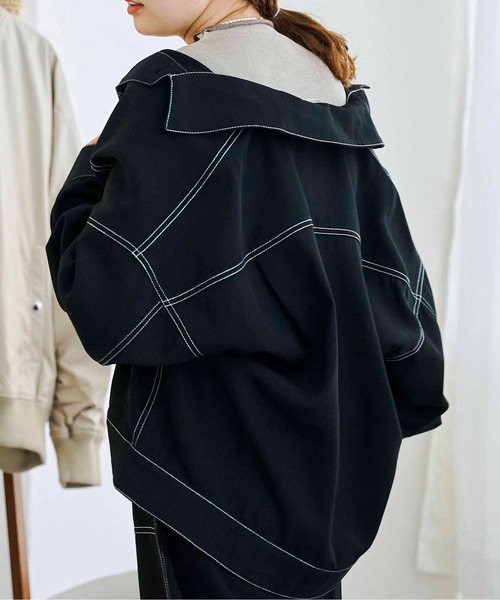 CPCM（シーピーシーエム）の「ステッチ配色ジャケット×パンツセットアップ（セットアップ・レディース・ブラック/ライトグリーン/アイボリー・FREE）」の19枚目の写真