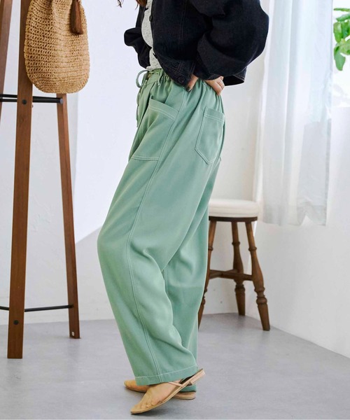 CPCM（シーピーシーエム）の「ステッチ配色ジャケット×パンツセットアップ（セットアップ・レディース・ブラック/ライトグリーン/アイボリー・FREE）」の8枚目の写真