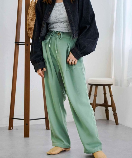 CPCM（シーピーシーエム）の「ステッチ配色ジャケット×パンツセットアップ（セットアップ・レディース・ブラック/ライトグリーン/アイボリー・FREE）」の18枚目の写真