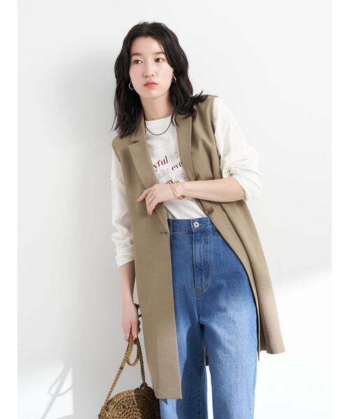 earth music&ecology（アースミュージックアンドエコロジー）の「ロングジレ（ベスト・レディース・モカ/ライトベージュ・FREE）」の18枚目の写真