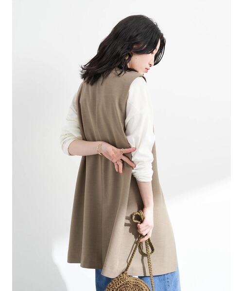 earth music&ecology（アースミュージックアンドエコロジー）の「ロングジレ（ベスト・レディース・モカ/ライトベージュ・FREE）」の20枚目の写真