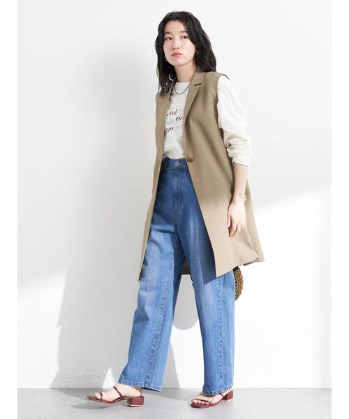 earth music&ecology（アースミュージックアンドエコロジー）の「ロングジレ（ベスト・レディース・モカ/ライトベージュ・FREE）」の22枚目の写真