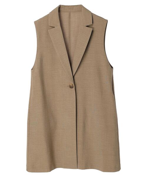 earth music&ecology（アースミュージックアンドエコロジー）の「ロングジレ（ベスト・レディース・モカ/ライトベージュ・FREE）」の9枚目の写真