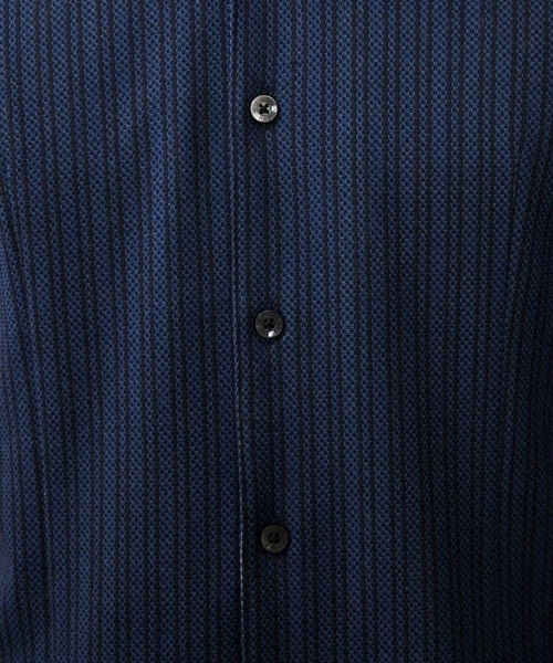 MICHEL KLEIN HOMME   （ミッシェルクランオム）の「ストライプ七分袖シャツ（シャツ/ブラウス・メンズ・ホワイト/ネイビー/ピンク/グリーン・MEDIUM/LARGE/X-LARGE）」の13枚目の写真