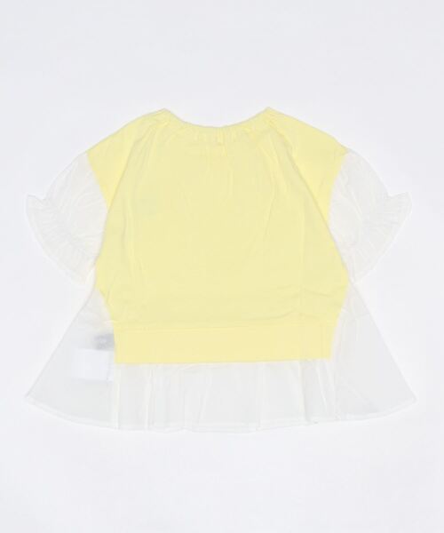 kladskap（クレードスコープ）の「ネコ刺しゅうレイヤード風半袖プルオーバー（スウェット・キッズ・クリーム/ピンク・120cm/110cm/90cm/100cm）」の3枚目の写真