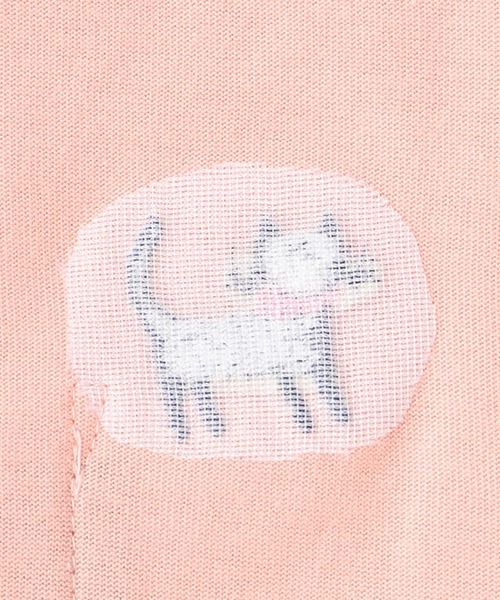 kladskap（クレードスコープ）の「ネコ刺しゅうレイヤード風半袖プルオーバー（スウェット・キッズ・クリーム/ピンク・120cm/110cm/90cm/100cm）」の9枚目の写真