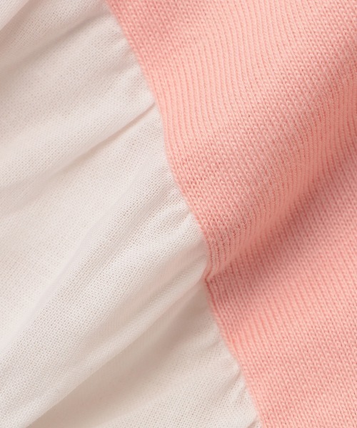 kladskap（クレードスコープ）の「ネコ刺しゅうレイヤード風半袖プルオーバー（スウェット・キッズ・クリーム/ピンク・120cm/110cm/90cm/100cm）」の10枚目の写真